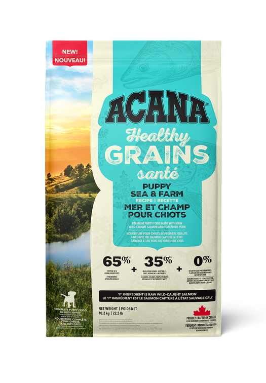 Recette Grains sant&eacute; pour chiots Mer et champ